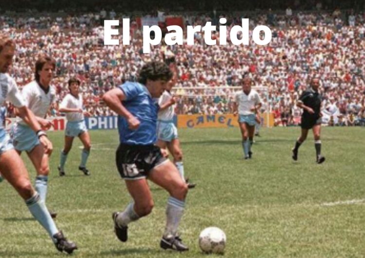 Maradona fazendo o gol do século